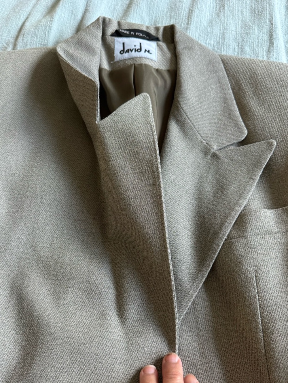Vintage David N. Luxury Wool Blend Blazer Top Dress (small) - Picture 5 of 15